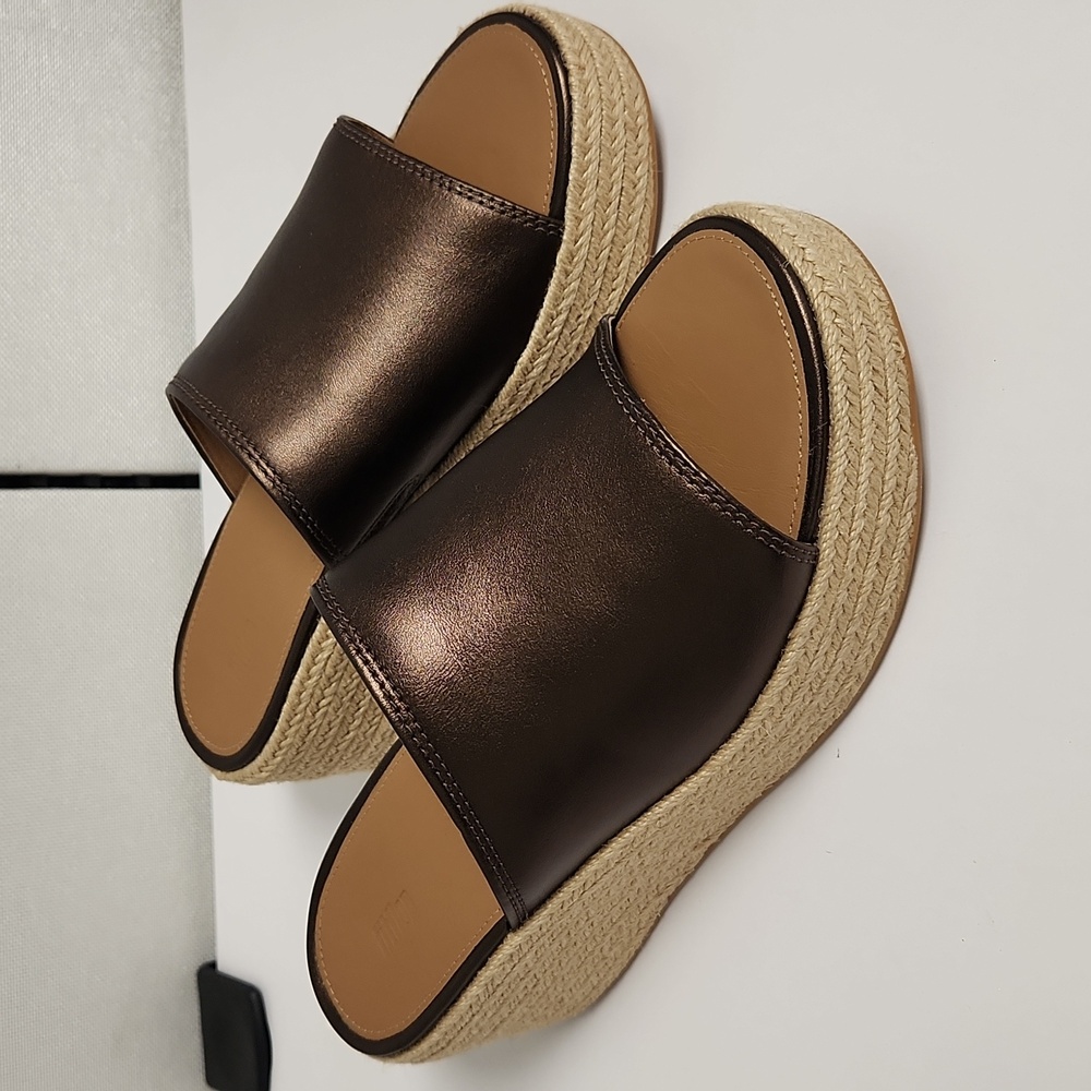 NEW Fitflop Eloise Espadrille Platform Sandals with Chunky Sole